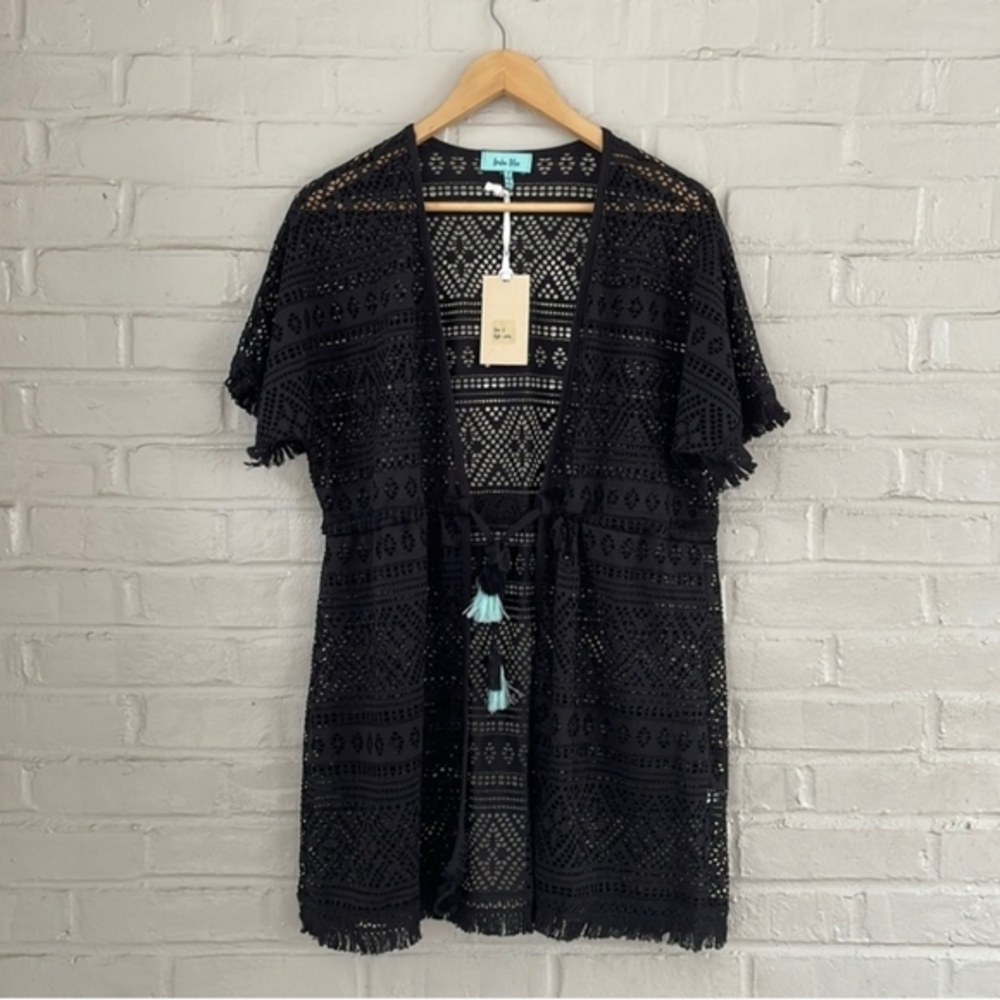 Aruba Blue Women’s Black Coverup